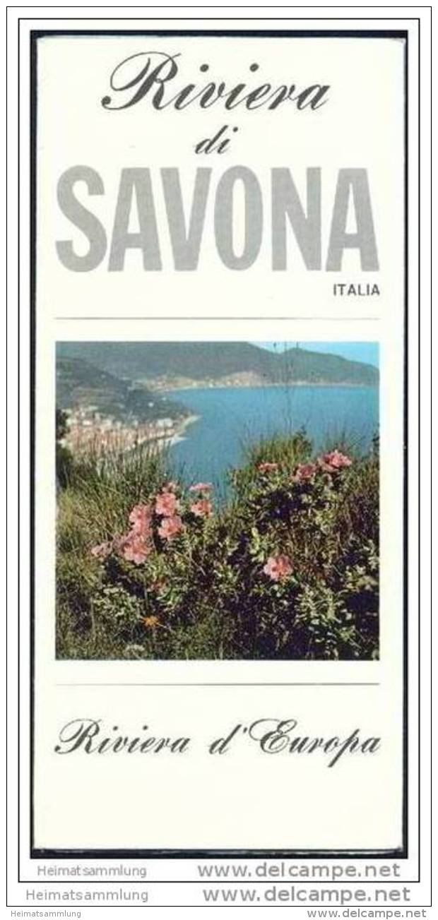 Riviera Di Savona - Faltblatt Mit 20 Abbildungen - Italia