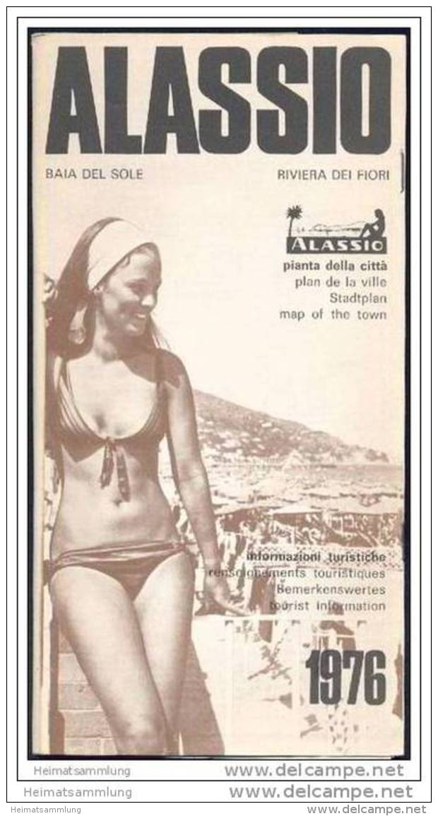 Alassio 1976 - Stadtplan - Touristeninformation - 8 Seiten Mit 4 Abbildungen - Italia