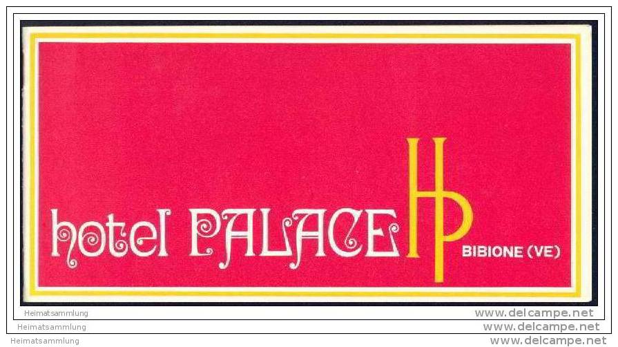 Italien - Bibione 70er Jahre - Hotel Palace - 12 Seiten Mit 16 Abbildungen - Dépliants Turistici