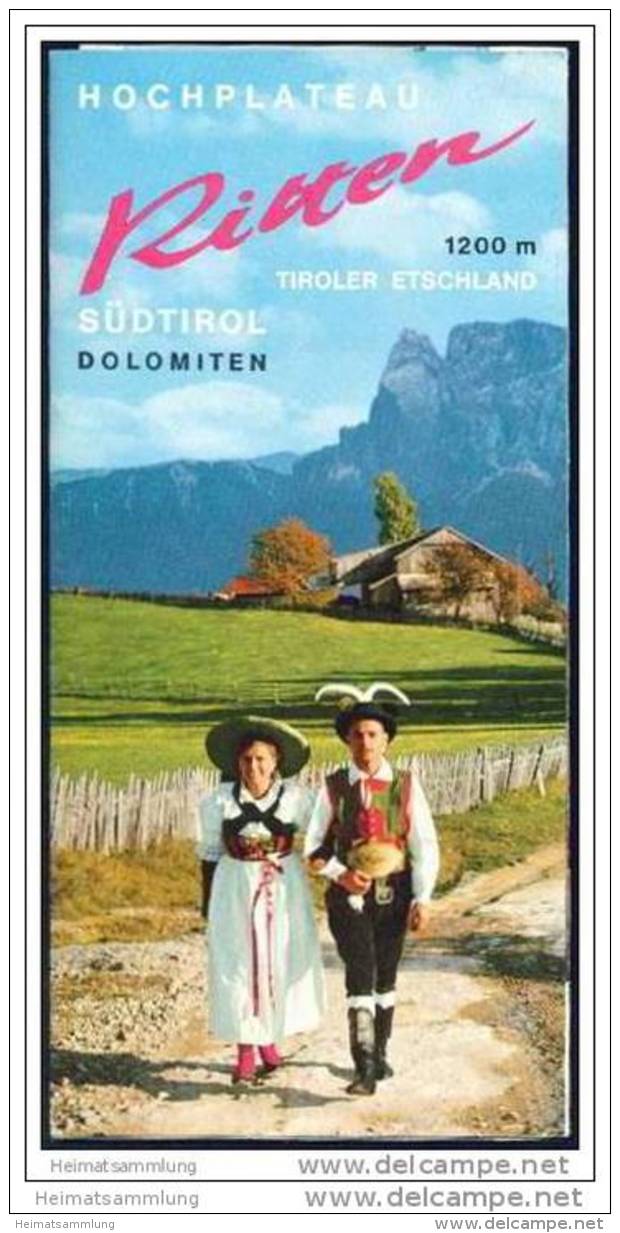 Hochplateau Ritten 1973 - Faltblatt Mit 17 Abbildungen - Reliefkarte/Matthias - Italy