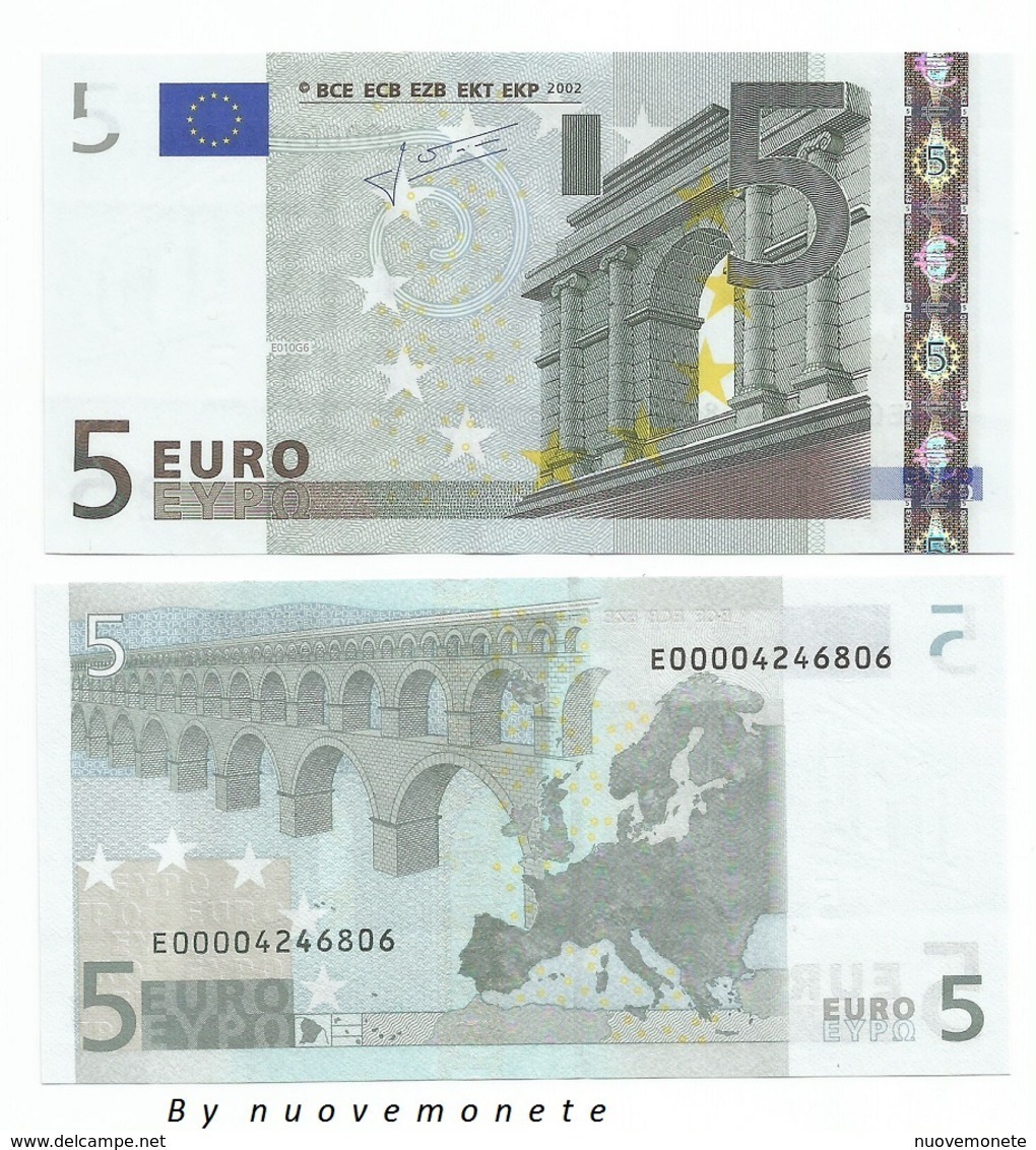 5 EURO TRICHET E SLOVACCHIA E010.. UNC  E000042.... NUMERAZIONE MOLTO RARA - Eslovaquia