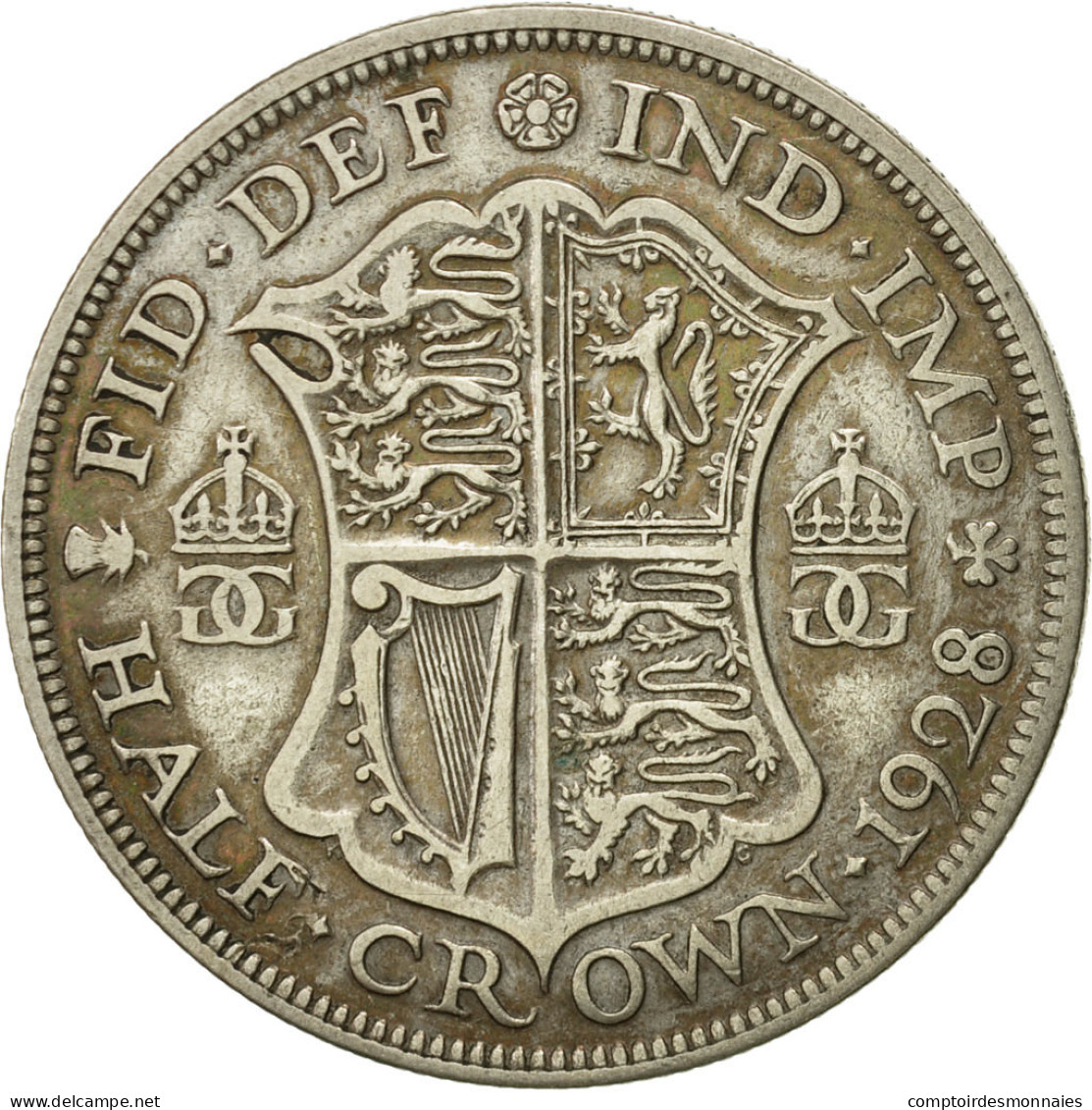 Monnaie, Grande-Bretagne, George V, 1/2 Crown, 1928, TB, Argent, KM:835 - K. 1/2 Crown