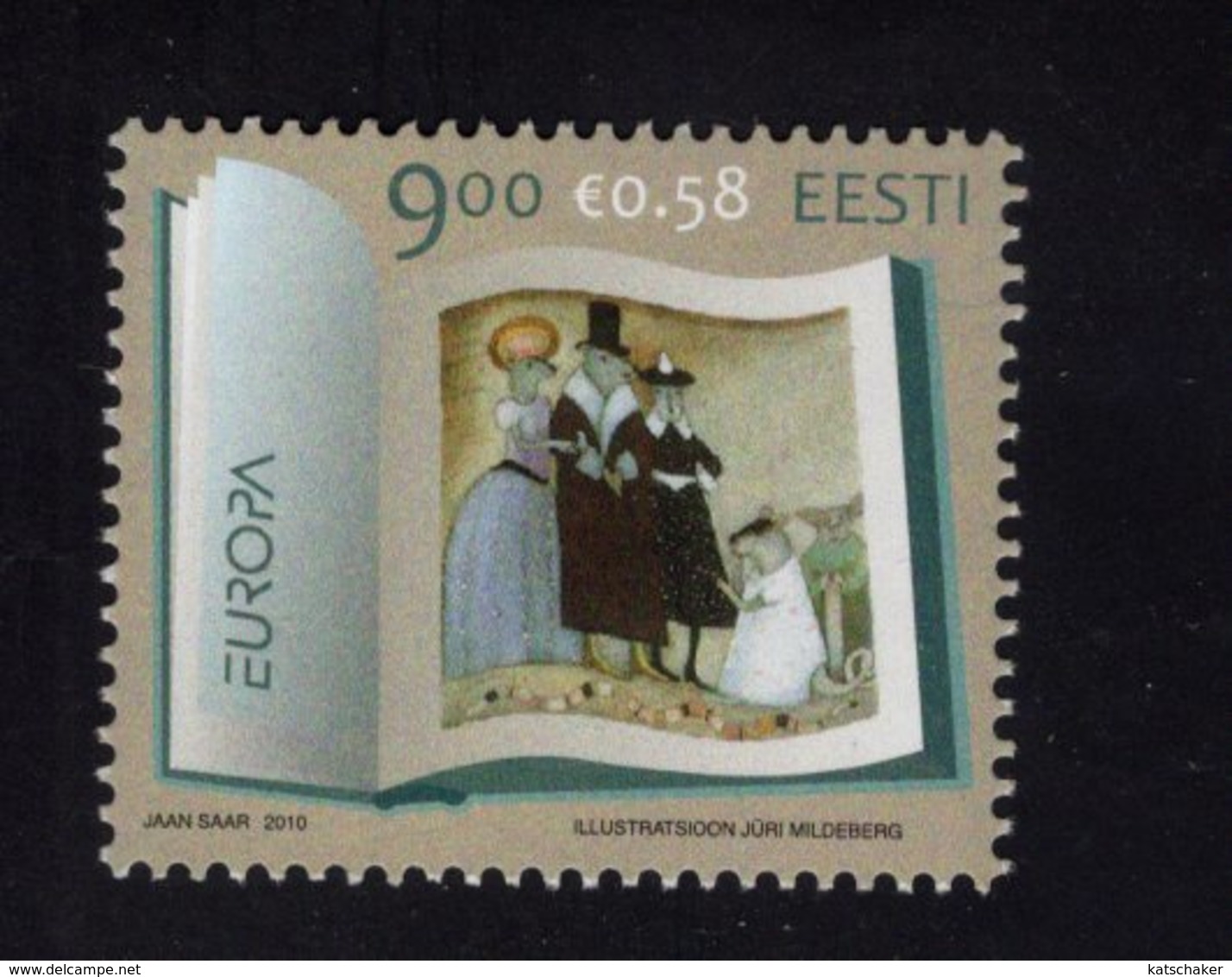 614177284 ESTLAND ESTONIA 2010 ** MNH  SCOTT 643 644 EUROPA CHILDREN S BOOK ILLUSTRATIONS - Estonie