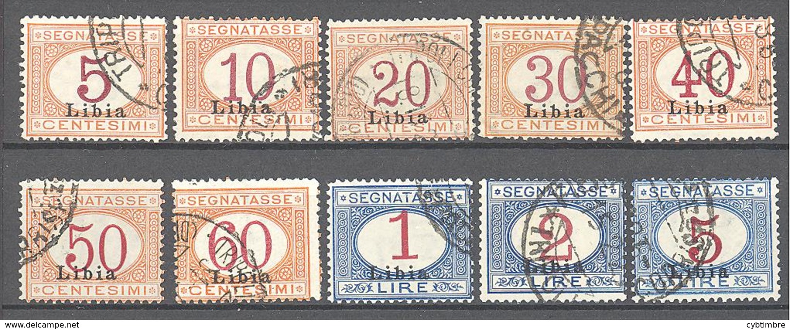 BLibye: Yvert N° T 1/10;  Cote 180.00€ - Libya