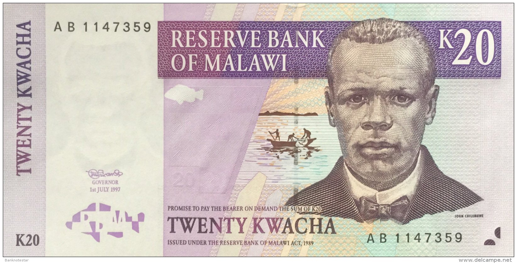 Malawi 20 Kwacha, P-38b (1.7.1997) - UNC - Malawi