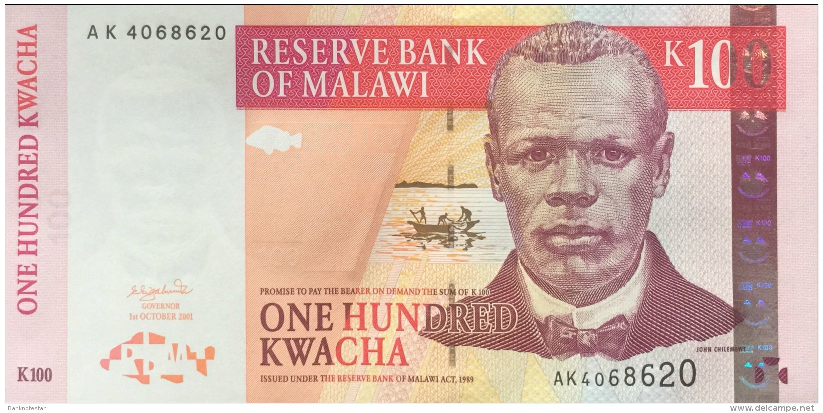 Malawi 100 Kwacha, P-46a (1.10.2001) - UNC - Malawi