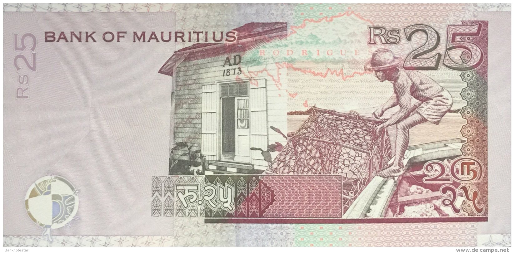 Mauritius 25 Rupees, P-49a (1999) - UNC - Maurice