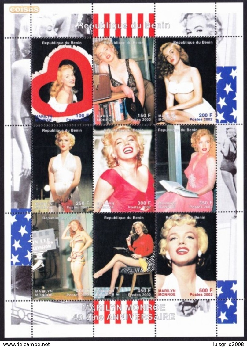 MARILYN MONROE - 40 éme Anniversaire, Republique Du Benin 2002 / MNH - Actors