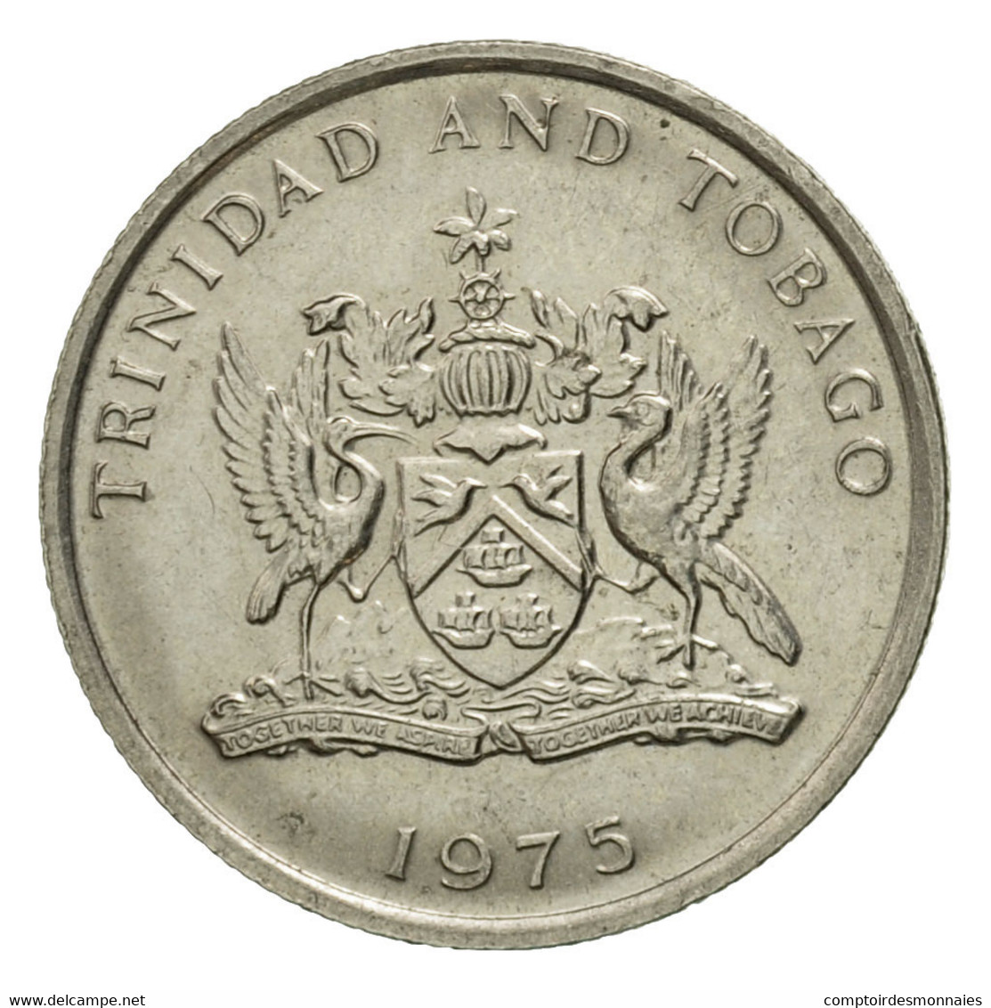 Monnaie, TRINIDAD & TOBAGO, 10 Cents, 1975, Franklin Mint, TTB, Copper-nickel - Trinidad En Tobago