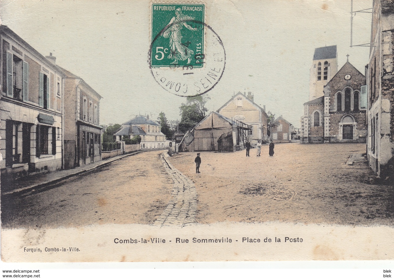 77 . Seine Et Marne .  Combs La Ville .rue Sommeville . Place De La Poste .. - Combs La Ville