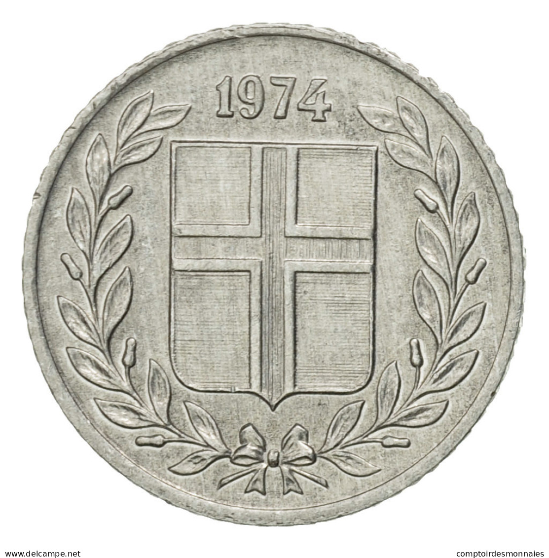 Monnaie, Iceland, 10 Aurar, 1974, TB+, Aluminium, KM:10a - Islandia