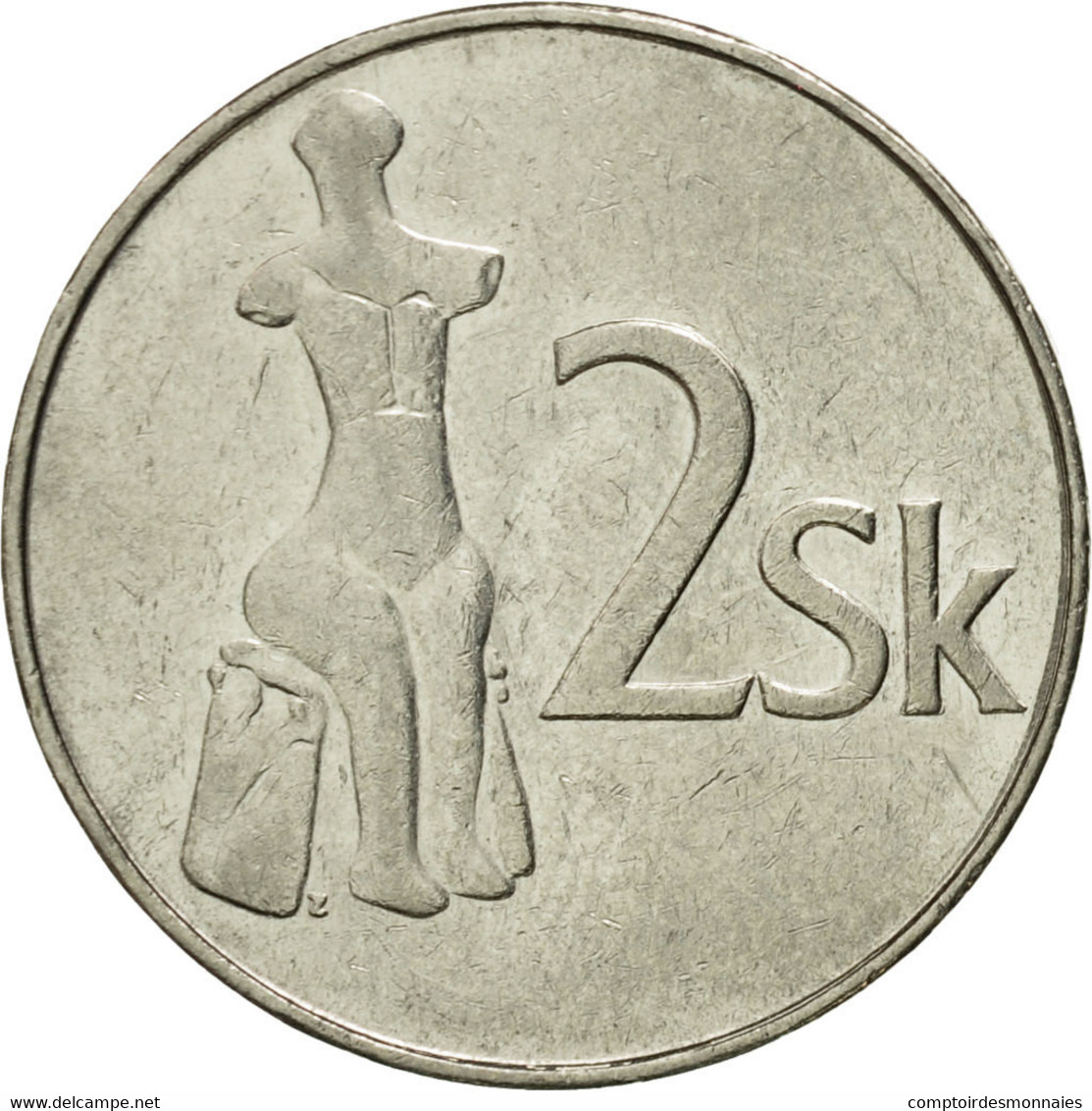 Monnaie, Slovaquie, 2 Koruna, 1994, TB+, Nickel Plated Steel, KM:13 - Slowakei