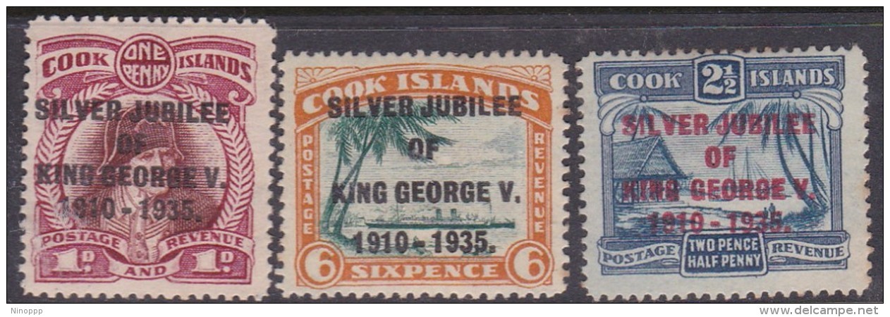 Cook Islands  SG 113-15 1935 Silver Jubilee Mint Hinged - Cook Islands