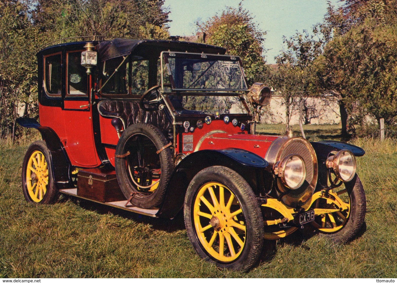 Delaunay Belleville Coupé Limousine  - 1908  -  Publicité Trophirès   -  Carte Postale - Turismo