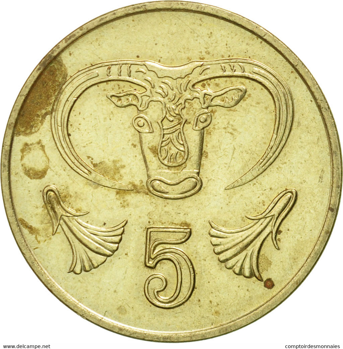 Monnaie, Chypre, 5 Cents, 1992, TB+, Nickel-brass, KM:55.3 - Chypre