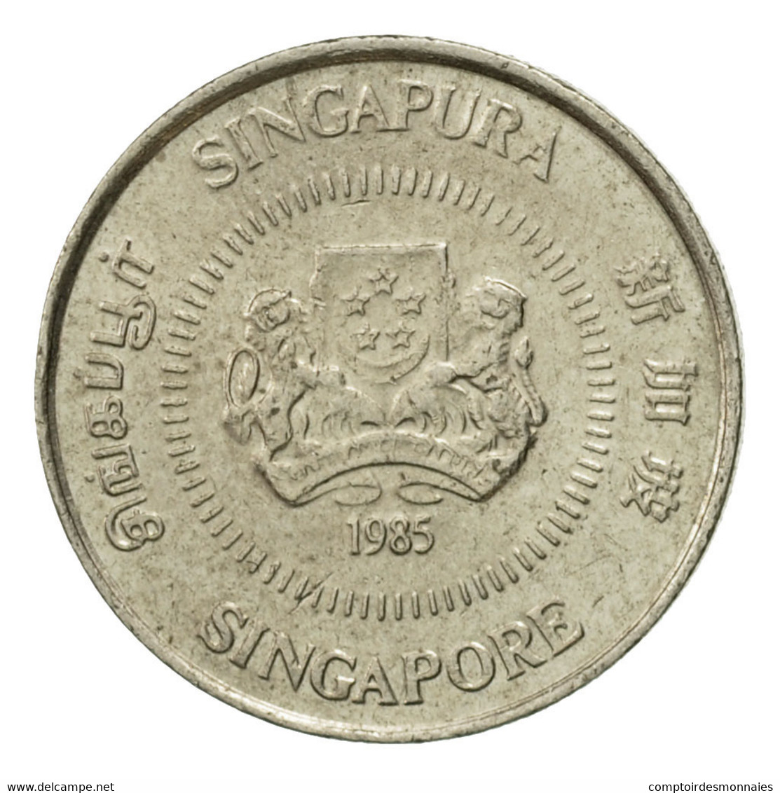 Monnaie, Singapour, 10 Cents, 1985, Singapore Mint, TTB, Copper-nickel, KM:3 - Singapour