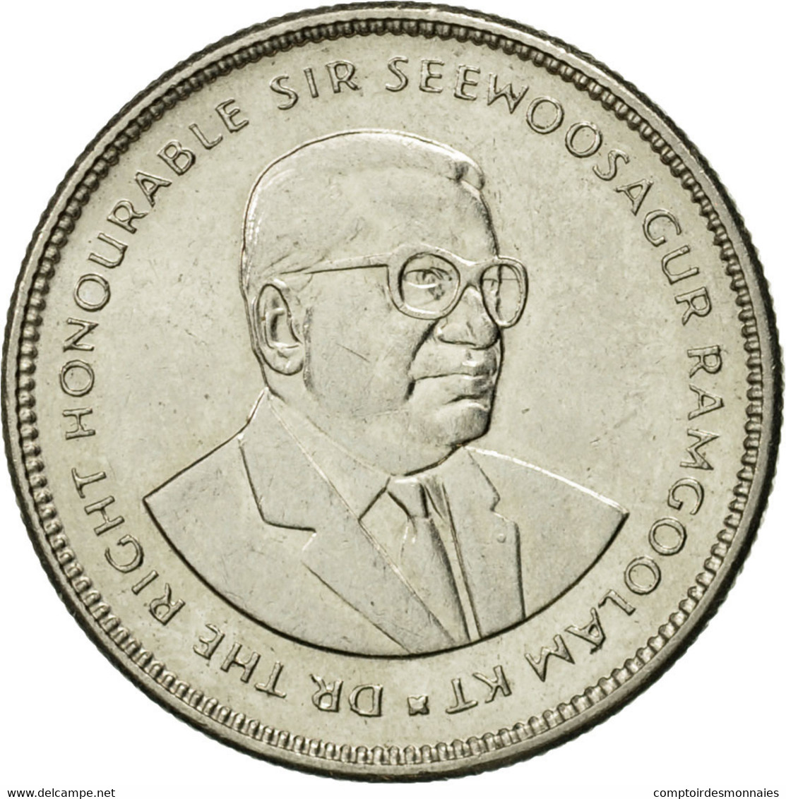 Monnaie, Mauritius, 20 Cents, 1987, TTB+, Nickel Plated Steel, KM:53 - Maurice