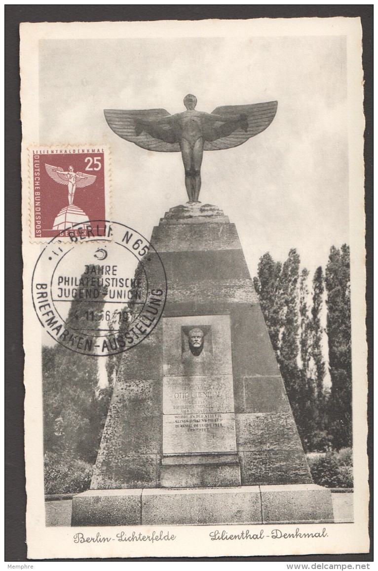 1956  Lilienthal-Denkmal  MiNr 147  -  Sonderstempel - Maximum Kaarten