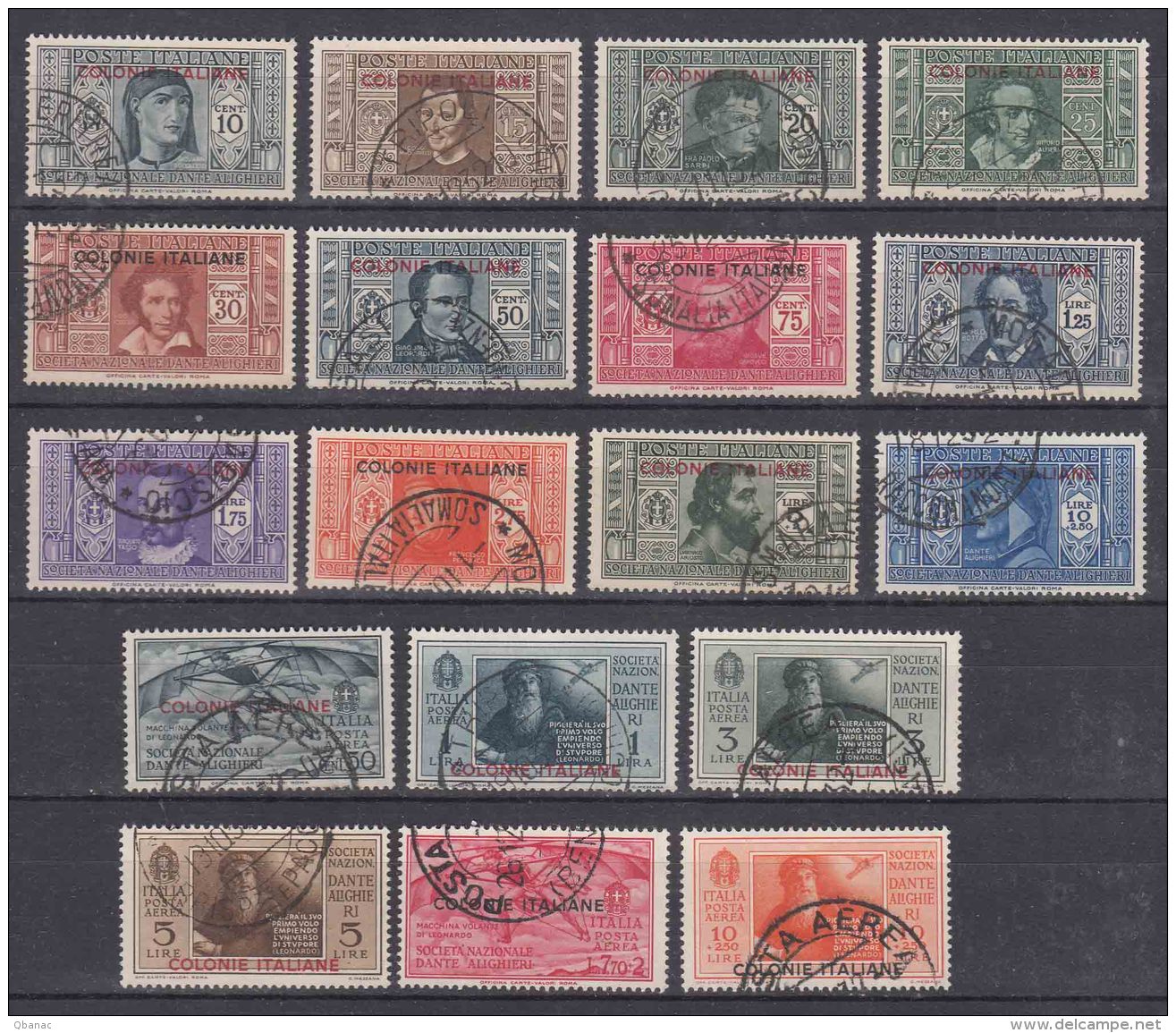 Italy Colonies General Issues, 1932 Sassone#11-22 And Posta Aerea Sassone#A8-A13 Mi#1-18 Used - General Issues