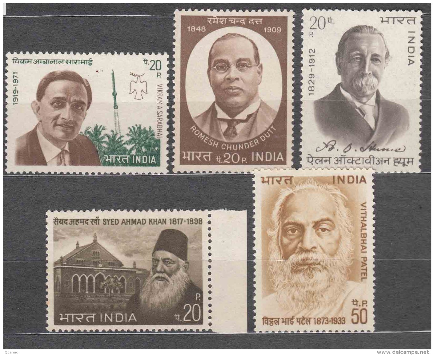 India 1972,1973,1974,1975 Never Hinged Stamps - Ungebraucht