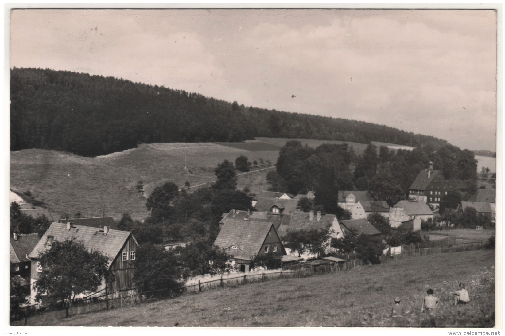 Gohrisch Cunnersdorf - S/w Ortsansicht 1 - Gohrisch