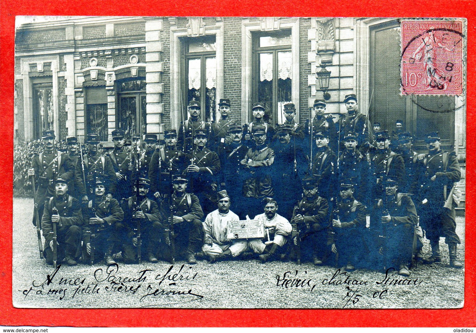 CPA - D62 - LIEVIN - Oblitéré 1906 -  CHATEAU  LIMOUX -  Photo  De  La  Compagnie - - Lievin