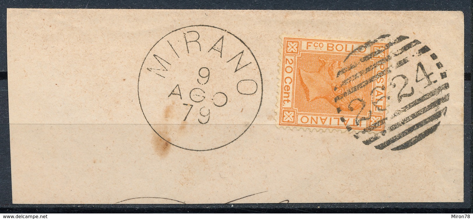 ITALY - Regno 1867 - Vittorio Eman II - 20 Cent  Fancy Cancel Numeral Used Lot#4 - Gebraucht