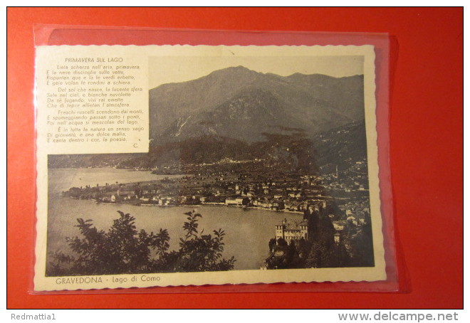 CARTOLINA COMO GRAVEDONA  LAGO DI COMO     -   E 631 - Como