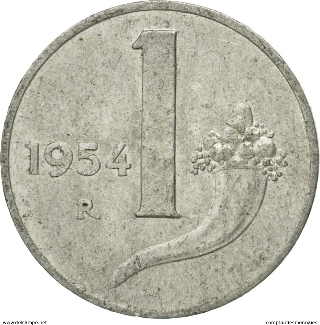 Monnaie, Italie, Lira, 1954, Rome, TTB, Aluminium, KM:91 - 1 Lira