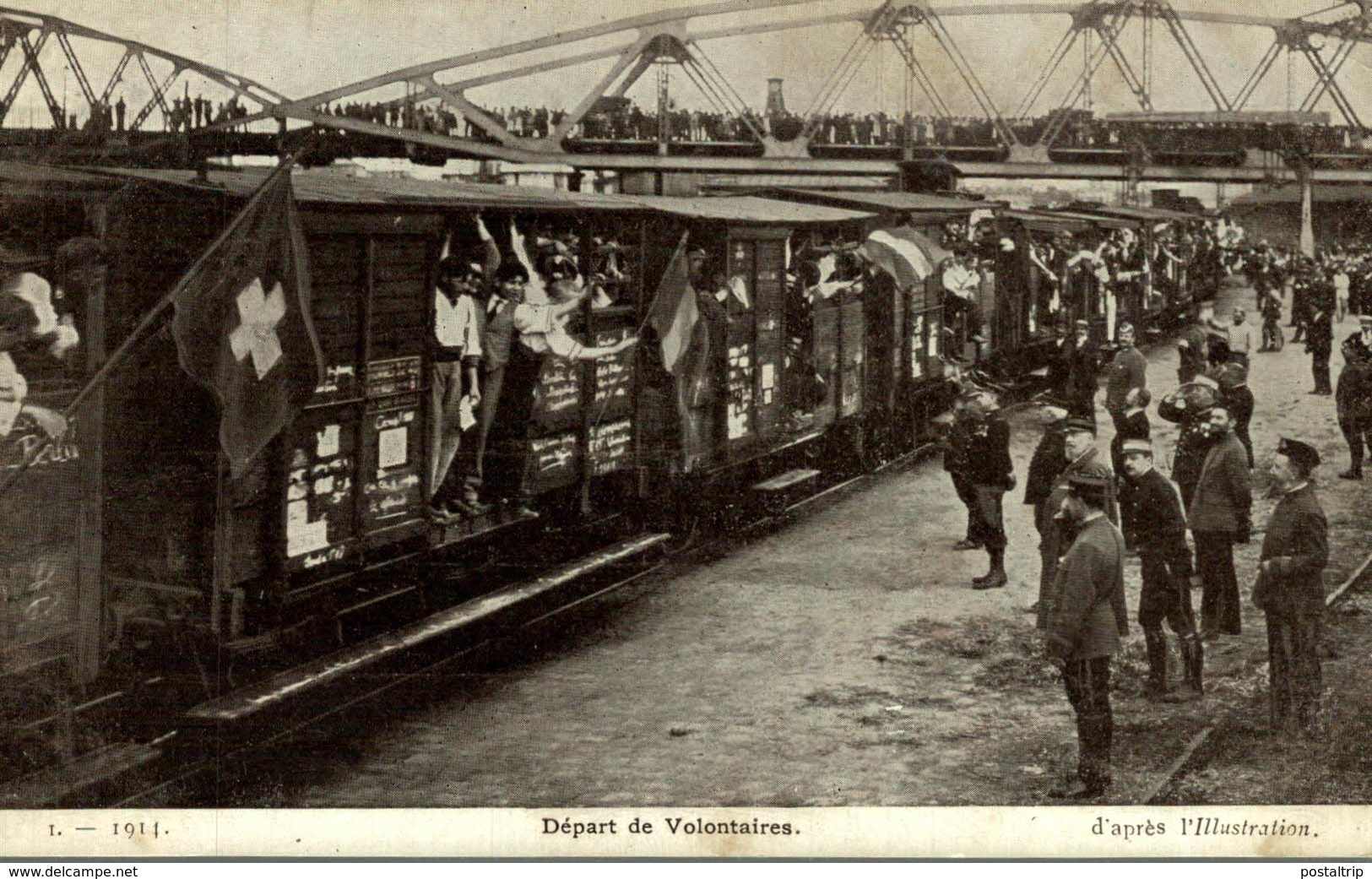 GUERRE 1914-1915. Départ Des Volontaires. D'après L'Illustration. " Départ Du Train " - Guerra 1914-18