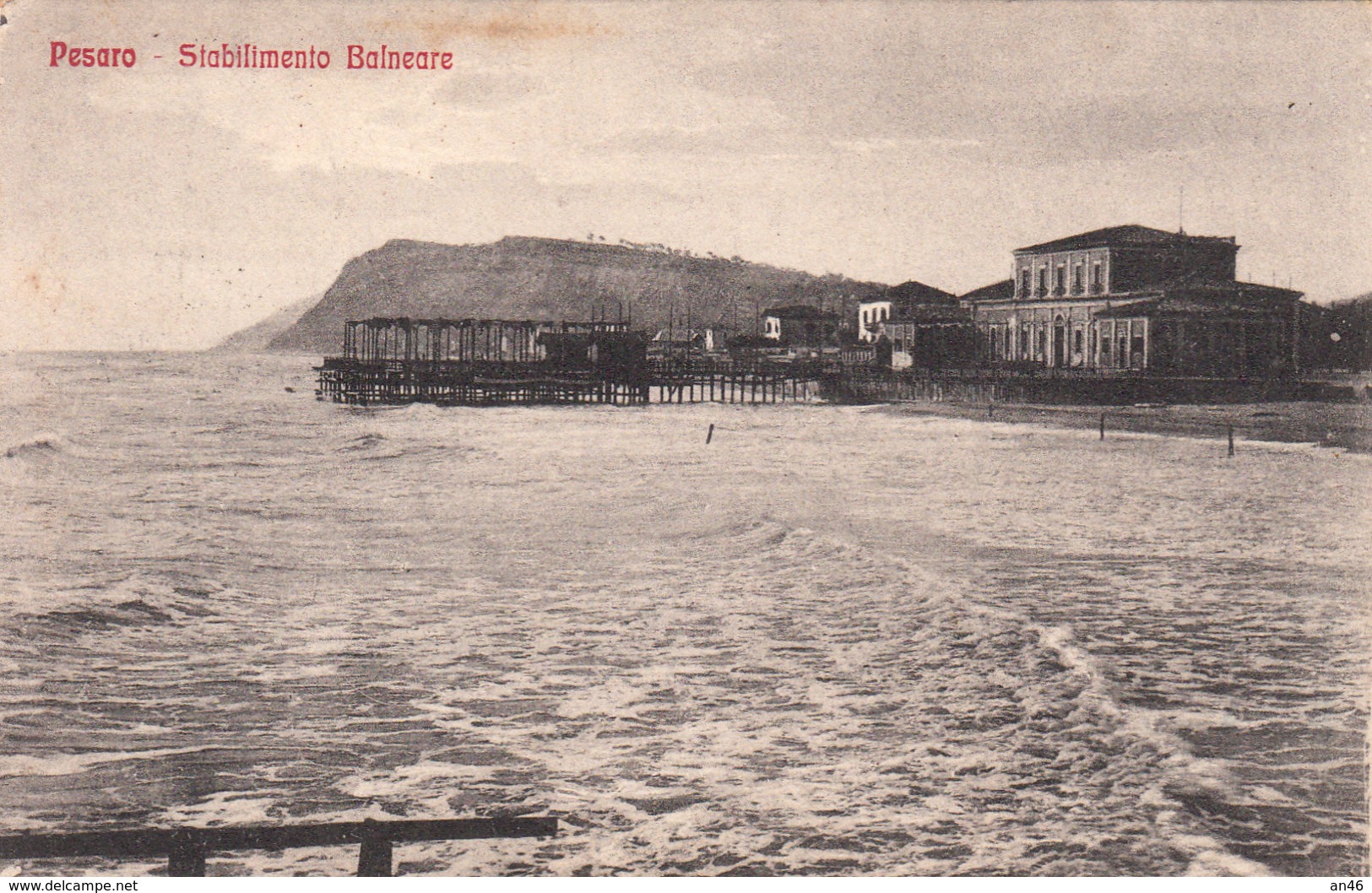 Pesaro-Stabilimento Balneare-Vg Il 1924-Originale 100%an1--2 Scan- - Pesaro