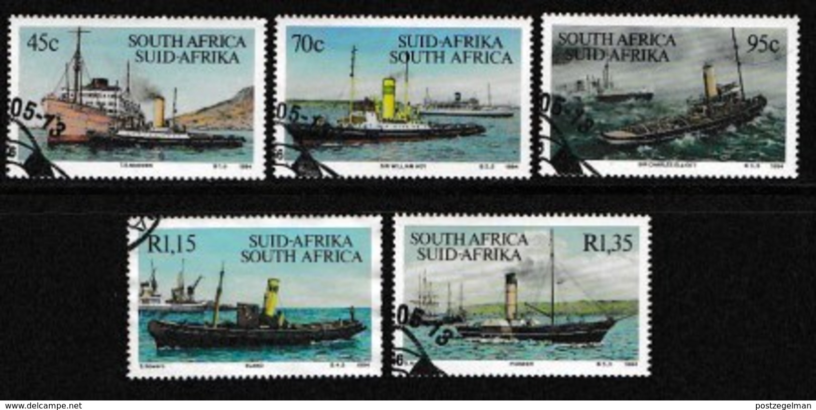 SOUTH AFRICA 1994 Used Stamp(s) Haulage Ships 930-934 #3632 - Ships