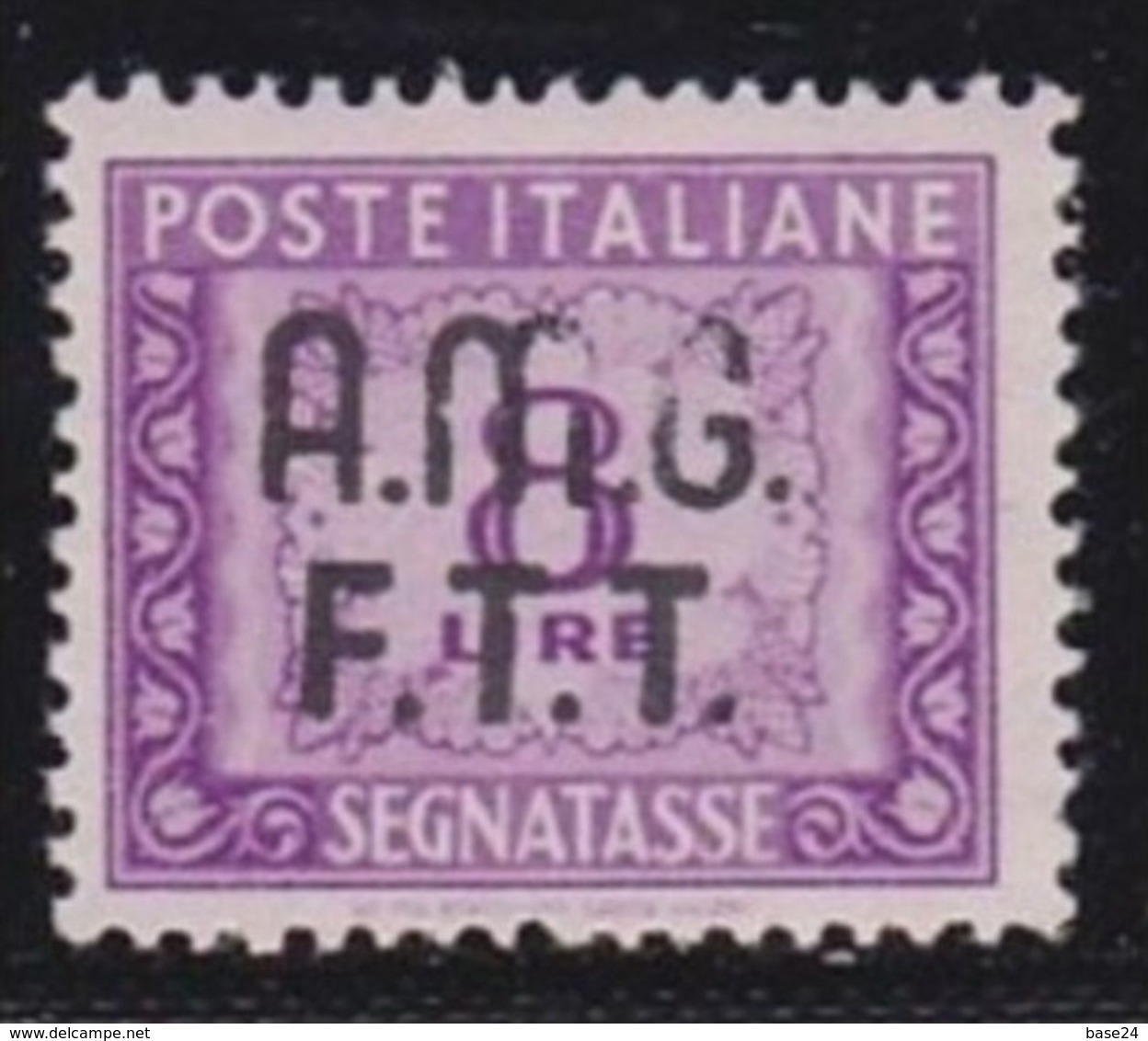 1947 Italia Italy Trieste SEGNATASSE  POSTAGE DUE 8 Lire Lilla (11) MNH** - Strafport