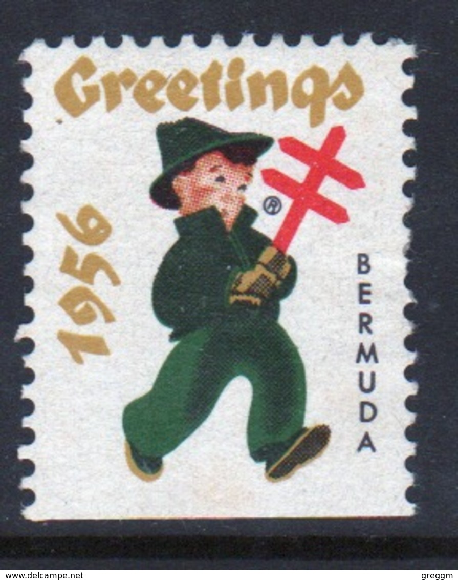 Bermuda Christmas Charity Label From 1956 In Mounted Mint Condition. - Vignetten (Erinnophilie)