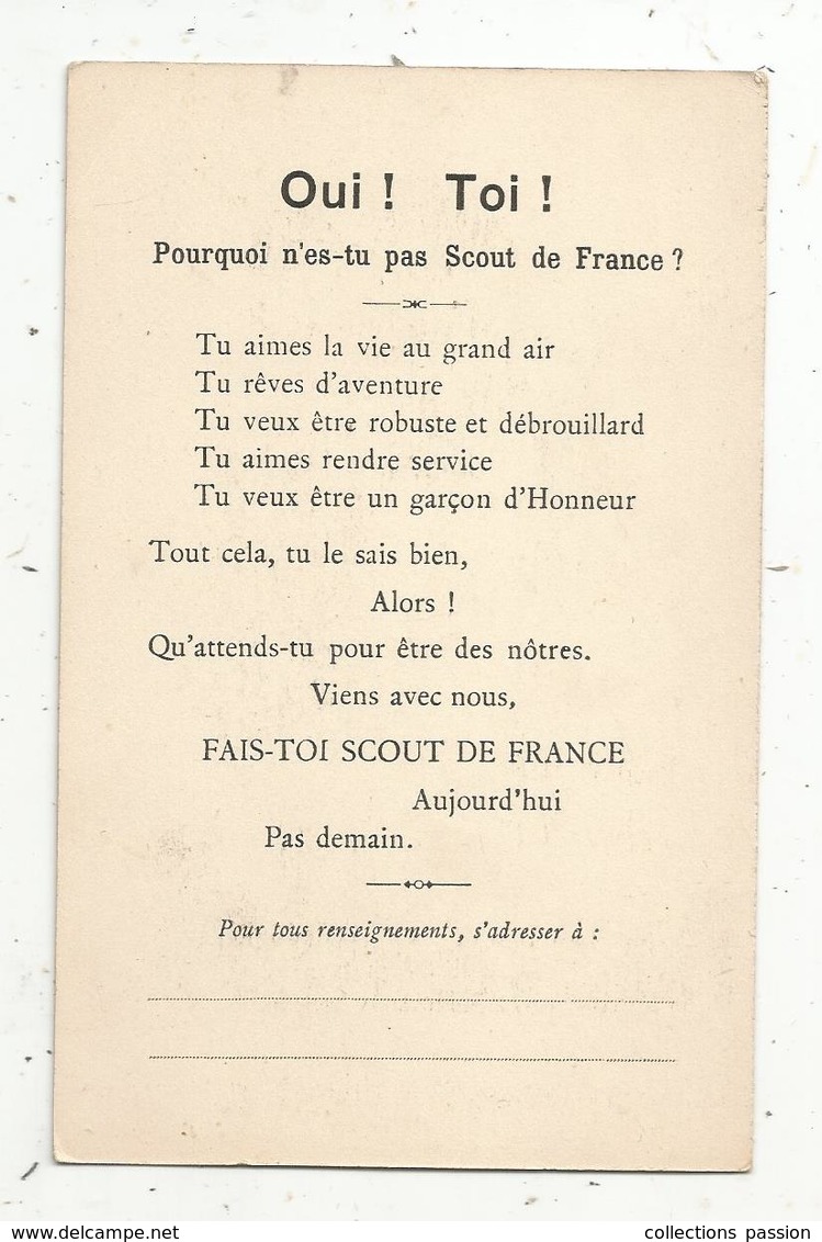 Cp , SCOUTISME , Scout , Scouts De France , VIENS AVEC NOUS , 2 Scans , Illustrateur , Signée Paul J Coze - Scoutisme