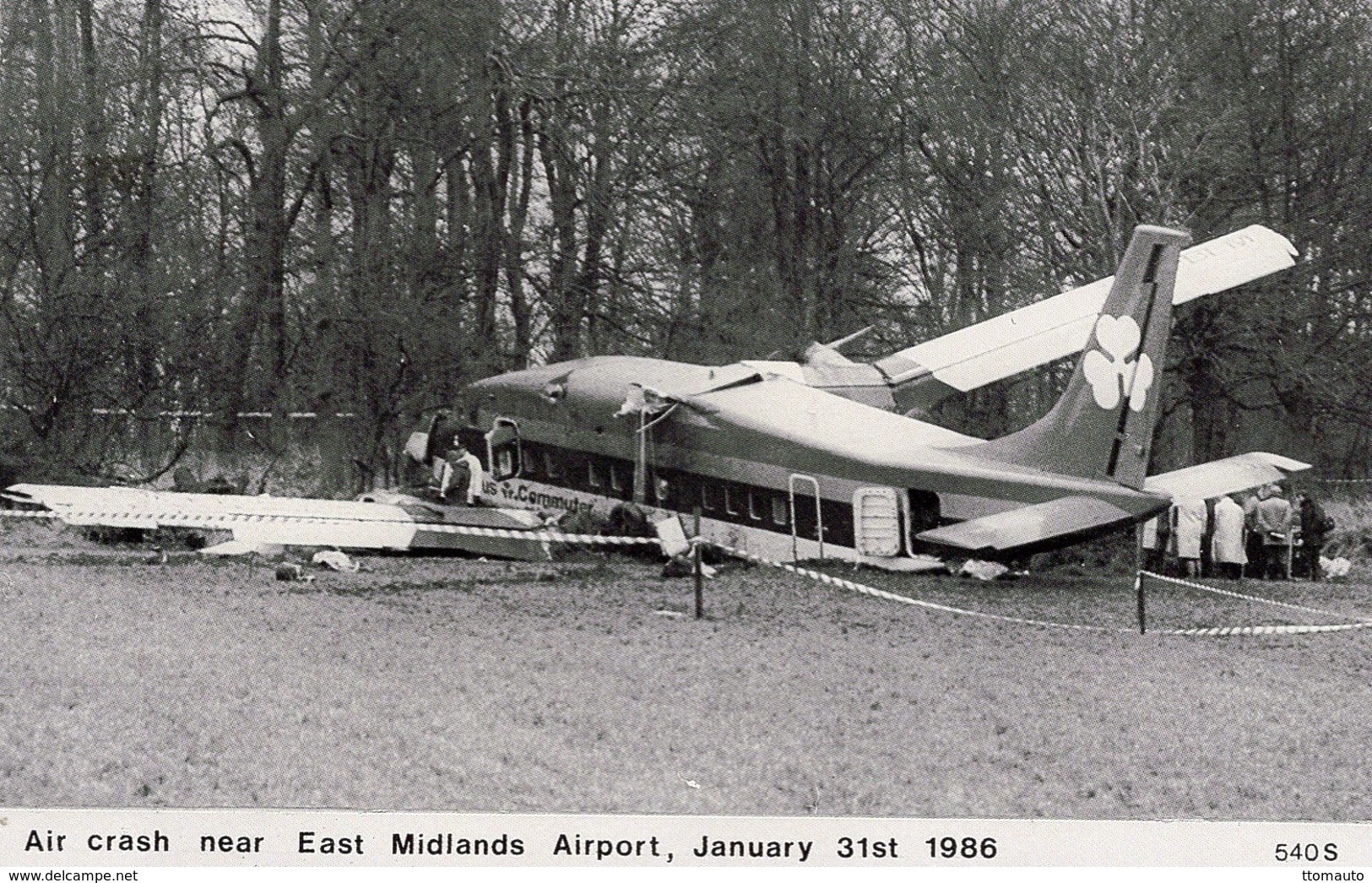 Shorts 360 Turboprop  -  Air Crash Near East Midlands Airport 1986  -  Carte Postale - Accidents