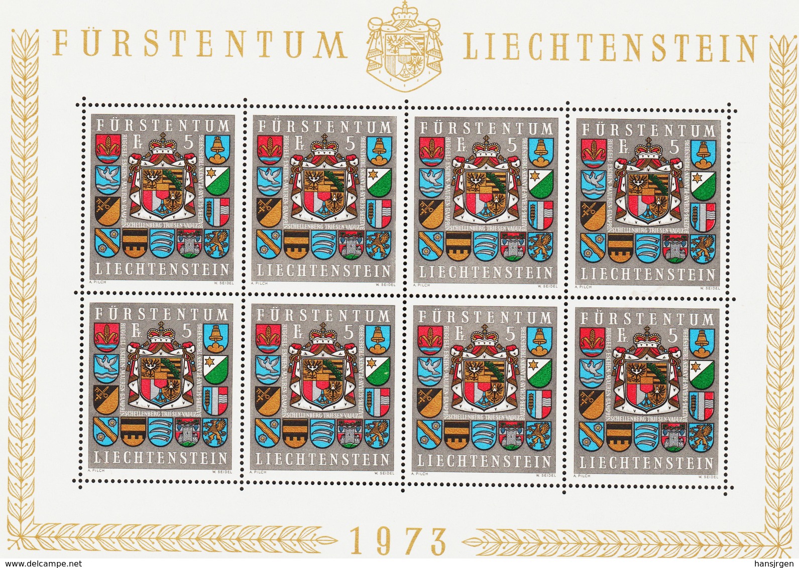 RTY650 LIECHTENSTEIN 1973 Michl 590 KLEINBOGEN KATALOGPREIS 55,00 € SIEHE ABBILDUNG - Ungebraucht