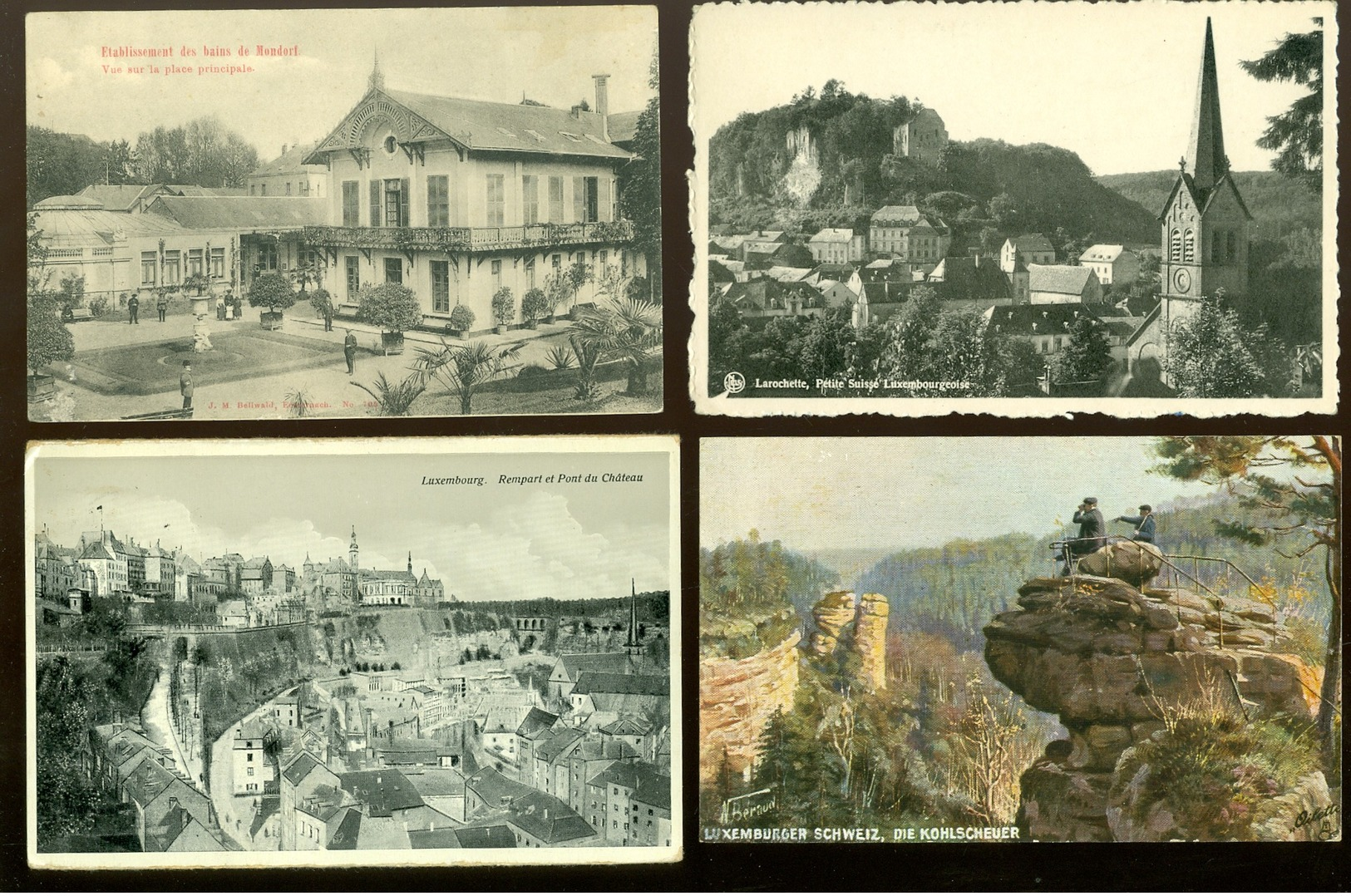 Lot de 60 cartes postales du Grand - Duché de Luxembourg    Lot van 60 postkaarten van Luxemburg - 60 scans