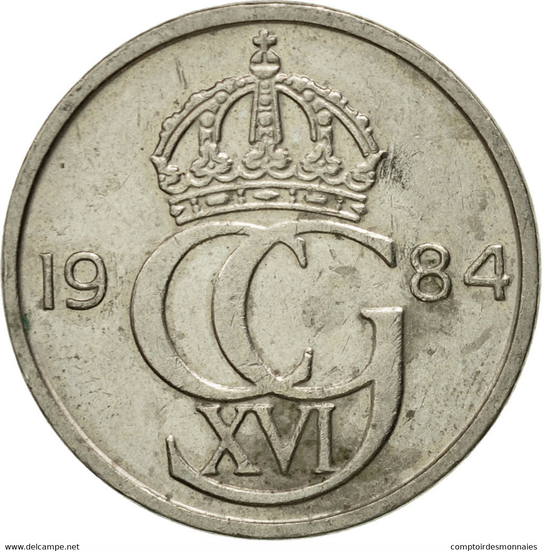 Monnaie, Suède, Carl XVI Gustaf, 50 Öre, 1984, TTB, Copper-nickel, KM:855 - Suède