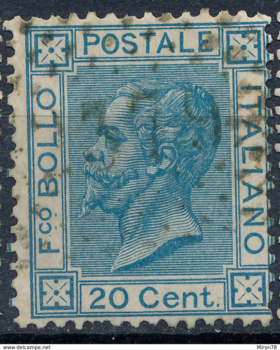 ITALY - Regno 1867 - Vittorio Eman II - 20 Cent  Fancy Cancel Numeral Used Lot#a30 - Usati
