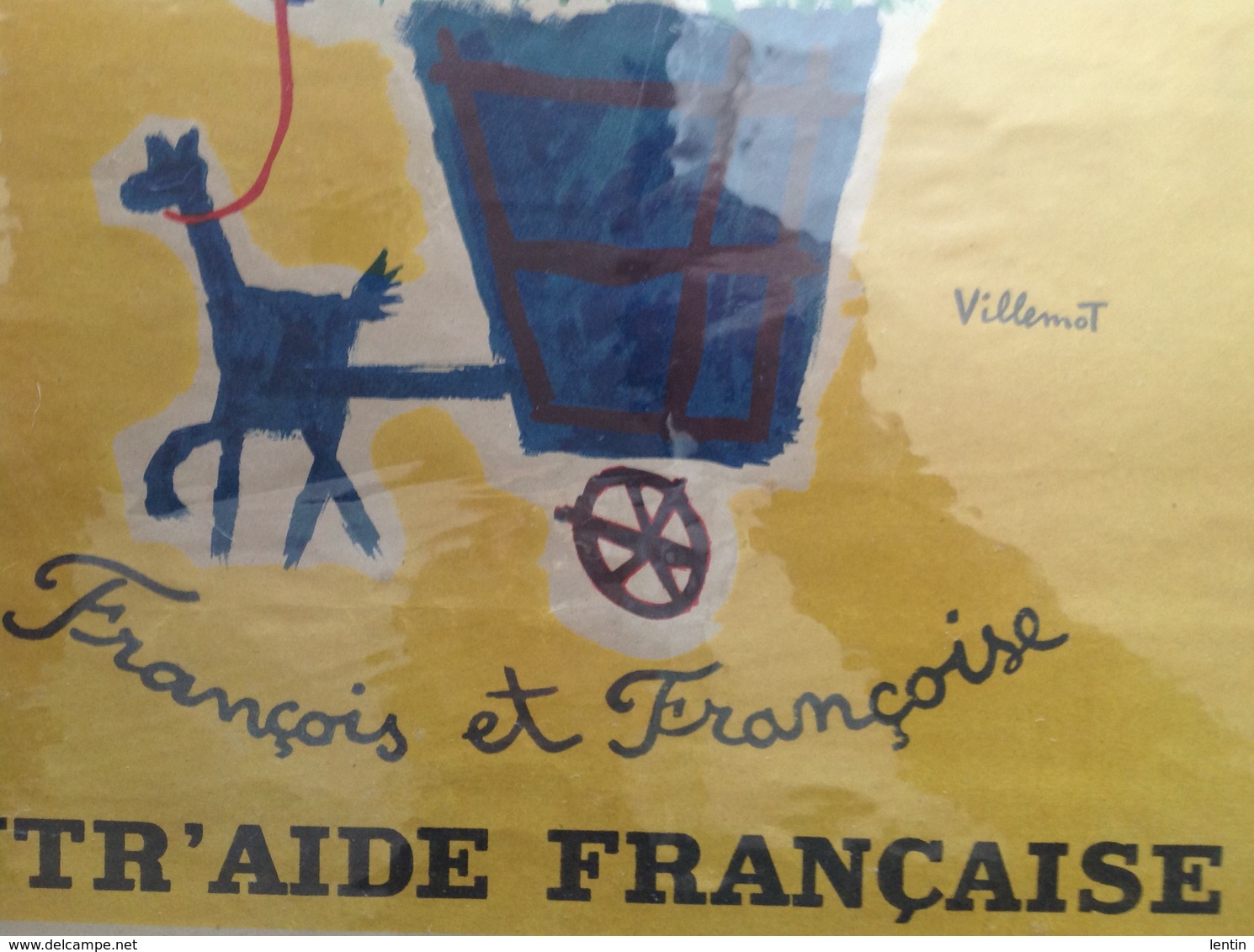 Affiche Ancienne De VILLEMOT - Croisade Air Pur 1946,  François Et Françoise - Aide Enfance Pour Les Vacances - Affiches