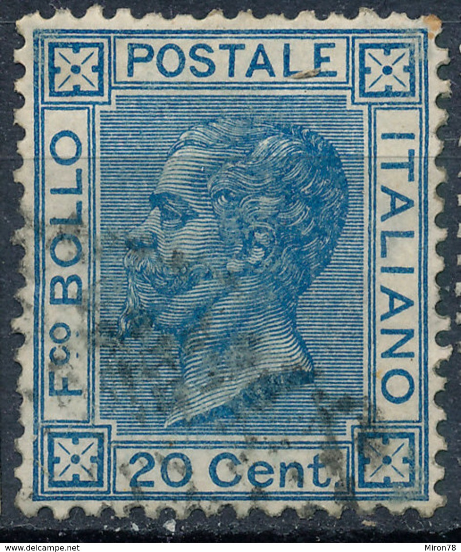 ITALY - Regno 1867 - Vittorio Eman II - 20 Cent  Fancy Cancel Numeral Used Lot#a67 - Usati