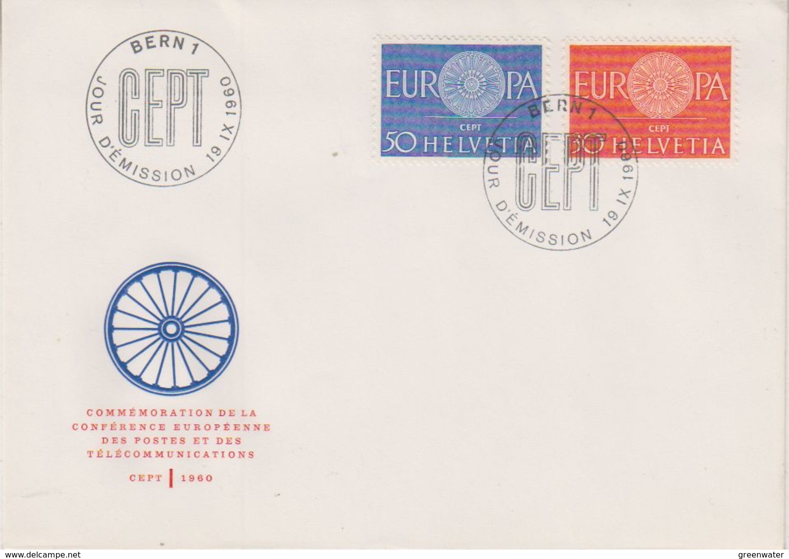 Europa Cept 1960 Switzerland 2v  FDC (39877) Ca "Jour D'emission" - 1960