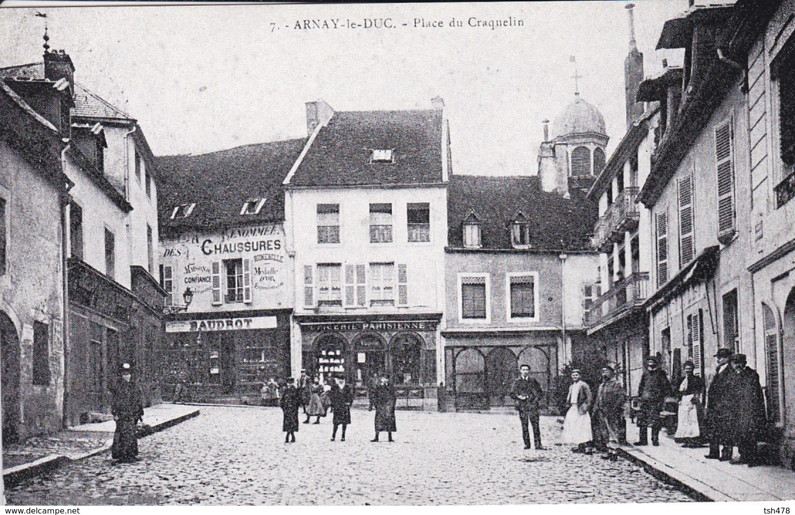 REPRODUCTION DE C P A---21----ARNAY LE DUC---place Du Crasquelin--voir 2 Scans - Aignay Le Duc