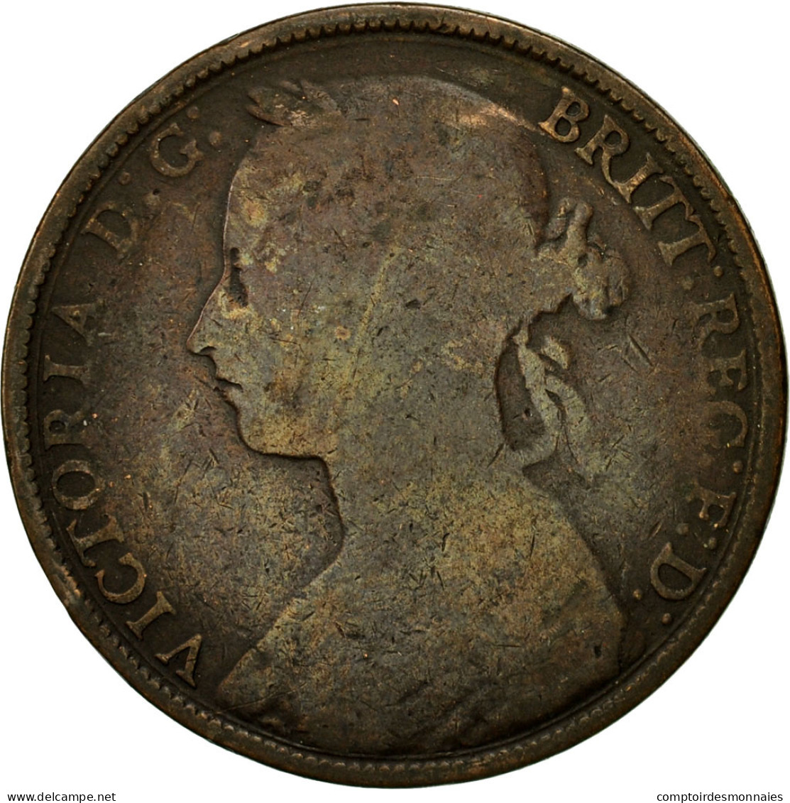 Monnaie, Grande-Bretagne, Victoria, Penny, 1892, TB, Bronze, KM:755 - D. 1 Penny