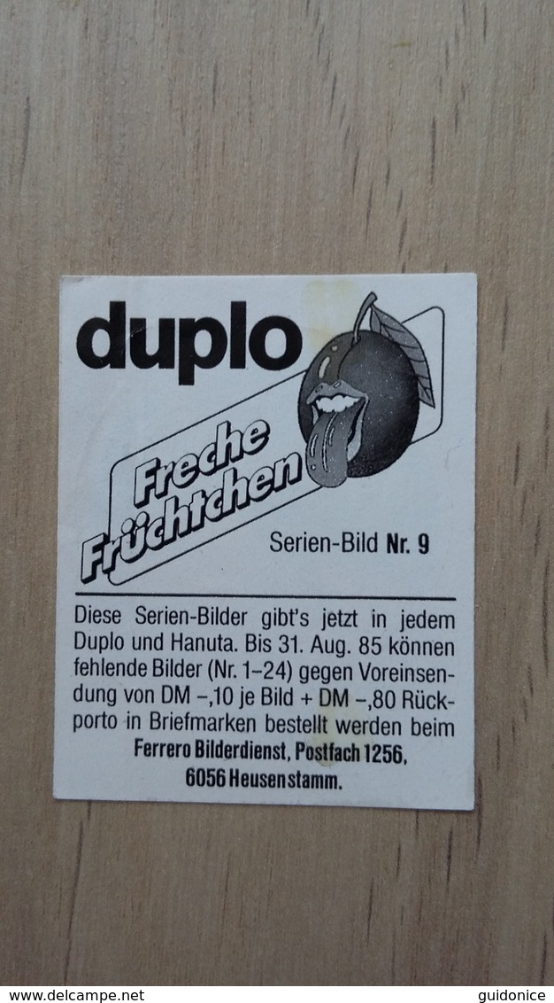 DUPLO-Sammelbild Nr. 9 Für Das Album "Freche Früchtchen" Von 1985 - Sonstige & Ohne Zuordnung