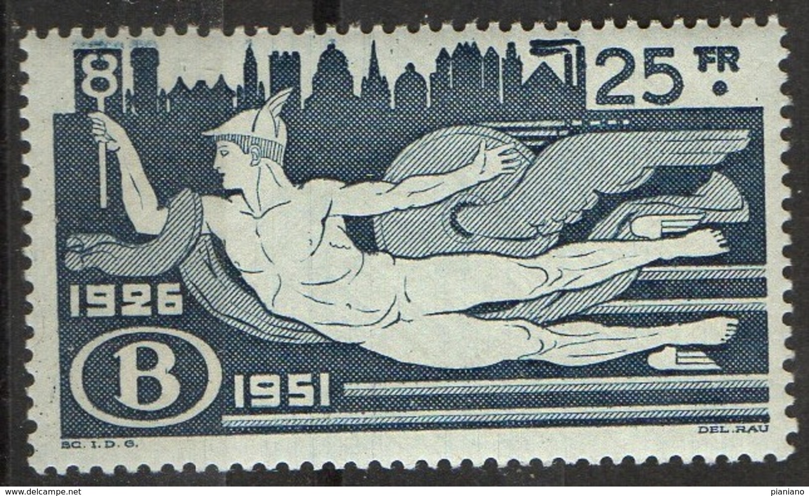 PIA - BEL -  1951 - 25° Anniversario Della Società Nazionale Delle Ferrovie-  (Yv PACCHI 330) - Reisgoedzegels [BA]