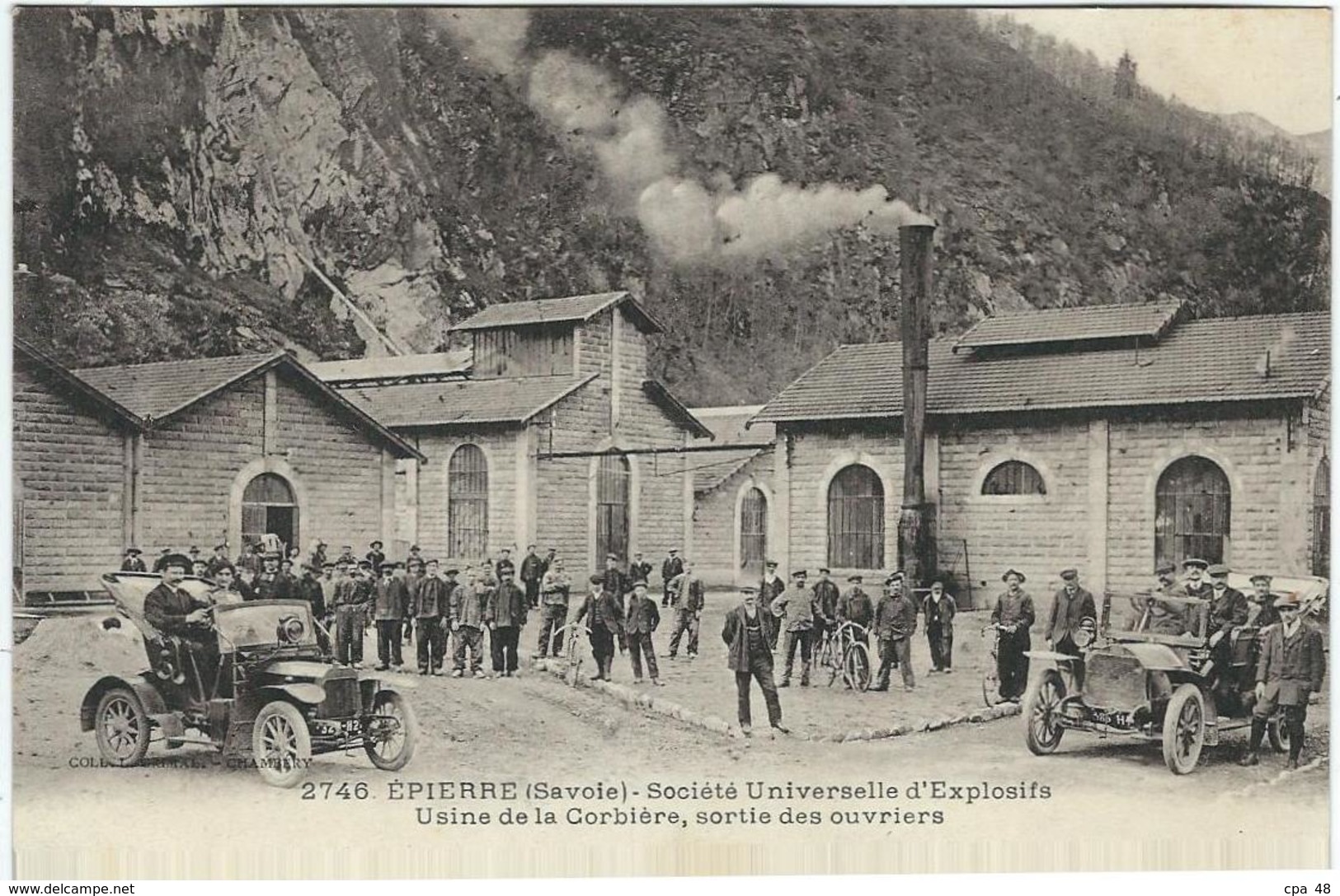 Savoie : Epierre, Usine De  La Corbière, Sortie Des Ouvriers, Belle Animation... - Sonstige & Ohne Zuordnung