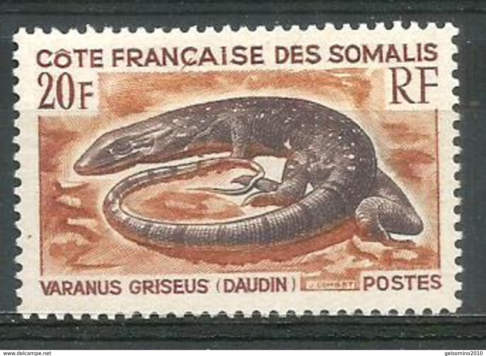 COSTA FRANCESE DI SOMALIA Animali Animals Serie  Nuovo ** MNH - Ungebraucht