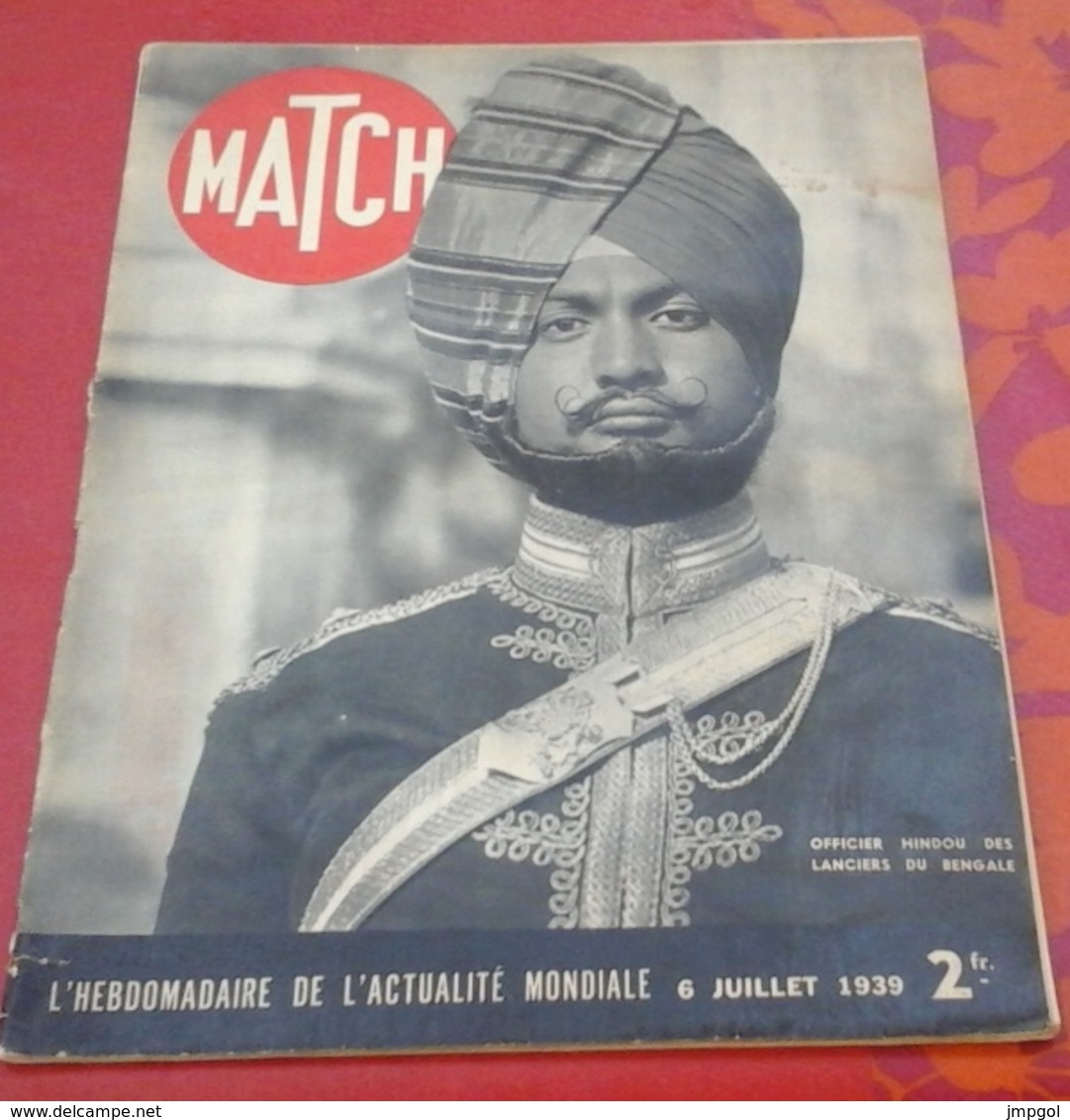 Match  6 Juillet 1939 Sacha Guitry, Singapour Indes Anglaises, Rollet Capitaine "Espadrille" Gueules Cassées - 1900 - 1949